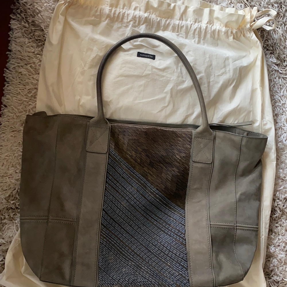 All Saints beaded tote